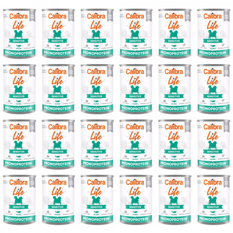 CALIBRA Dog Life Sensitive Losos s rýží - mokré krmivo pro psy - 24x400g - Fotogalerie 1