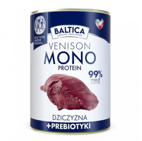 BALTICA Nutraceutic Mono Venison with prebiotics - vlhké krmivo pro psy - 400g - Fotogalerie 1