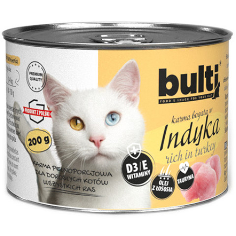 BULTI Mielonka MIX 5 příchutí - vlhké krmivo pro kočky - 30x200g - Fotogalerie 4