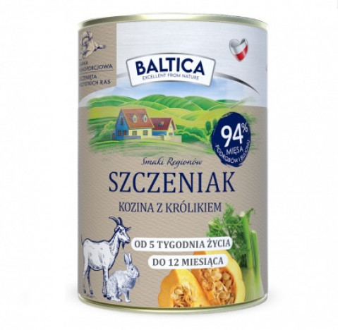 BALTICA Smaki regionów Puppy Goat with rabbit - vlhké krmivo pro psy - 400g - Fotogalerie 1