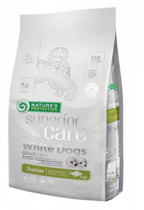 NATURE'S PROTECTION Superior Care White Dogs Junior Small Białoryba - suché krmivo pro štěňata - 1,5 kg - Fotogalerie 1