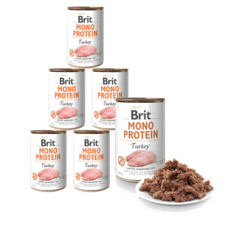 BRIT Mono Protein Turkey - mokré krmivo s krůtou pro psy - 6x400g - Fotogalerie 1