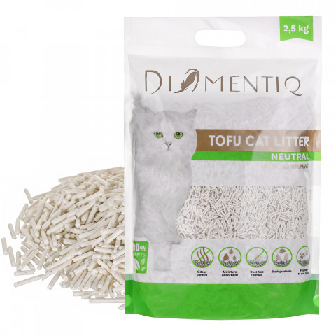 DIAMENTIQ Tofu Neutral Ultra hrudkující - stelivo pro rostliny - 6x2,5kg - Fotogalerie 9