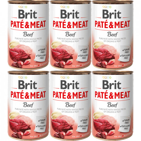 BRIT Paté & Meat Beef - vlhké krmivo pro psy - 6x400g - Fotogalerie 1