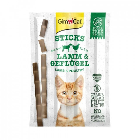 GIMCAT Sticks Lamb and polutry - pamlsek pro kočky - 4pcs - Fotogalerie 1