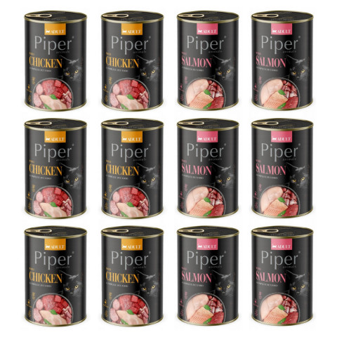 DOLINA NOTECI Piper Animals MIX Flavours - mokré krmivo pro kočky - 12x400g - Fotogalerie 1