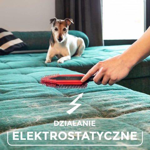 VILEDA Pet Pro Elektrostatický kartáč na srst a vlasy + ZDARMA! Ručník z mikrovlákna Vileda PET PRO M 70x45 cm - Fotogalerie 20