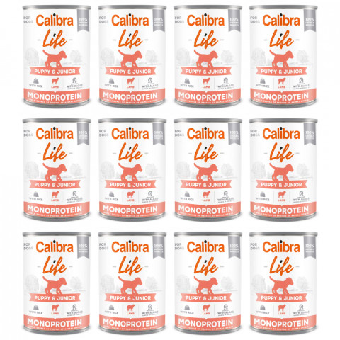CALIBRA Dog Life Puppy&Junior Jehně & rýže - mokré krmivo pro psy - 12x400g - Fotogalerie 1