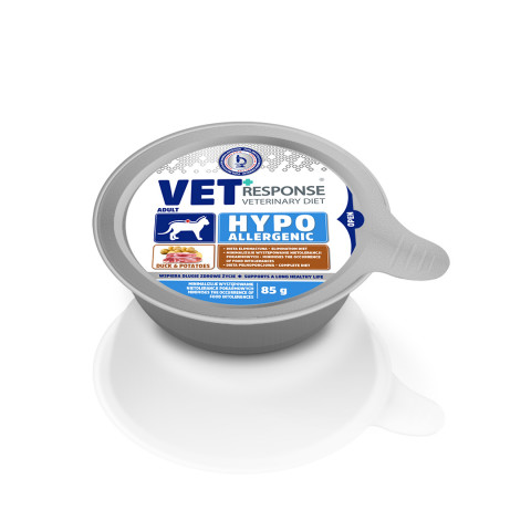 VET RESPONSE Hypoallergenic Duck - mokré krmivo pro kočky - 85g - Fotogalerie 1