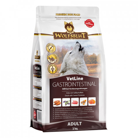 WOLFSBLUT VetLine Gastrointestinal Duck - suché krmivo pro psy - 4x2kg - Fotogalerie 4