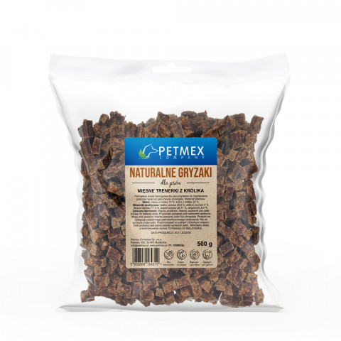 PETMEX Rabbit meat treats - pamlsek pro psa - 500g - Fotogalerie 1