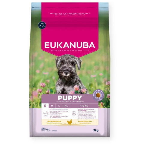 EUKANUBA Puppy Small Rich in chicken- suché krmivo pro psy - 3kg - Fotogalerie 1