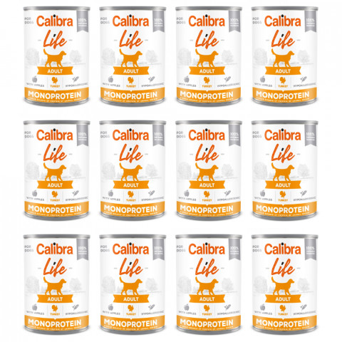 CALIBRA Dog Life Adult Krůta s jablky - mokré krmivo pro psy - 12x400g - Fotogalerie 1
