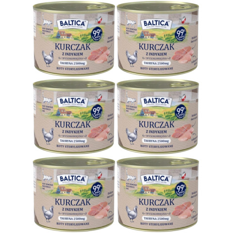 BALTICA Chuť regionů Kuře s krůtou - mokré krmivo pro kočku - 6x185g - Fotogalerie 1