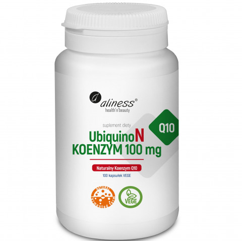 ALINESS 100% UbiquinoN Natural Coenzyme Q10 100 mg – doplněk stravy – 100 kapslí - Fotogalerie 1