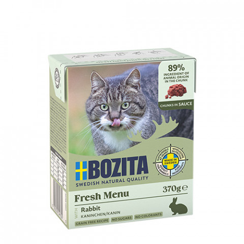 BOZITA Fresh Menu Rabbit in sauce - mokré krmivo pro kočky - 370g - Fotogalerie 2