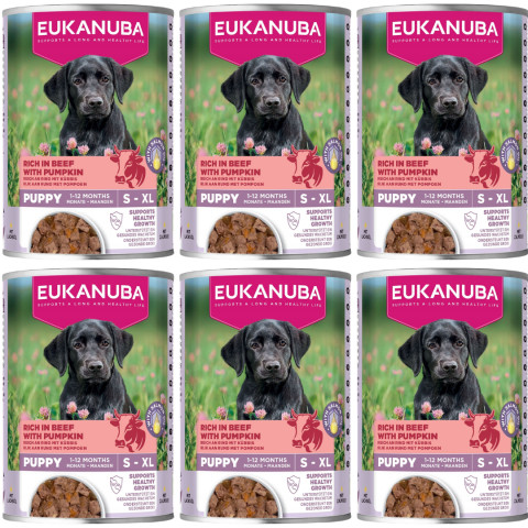 EUKANUBA Life Care Puppy Bohatá na hovězí a dýni - vlhké krmivo pro psy - 6x400g - Fotogalerie 1