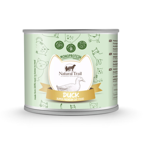 NATURAL TRAIL Cat Monoprotein Duck - mokré krmivo pro kočky - 185g - Fotogalerie 1