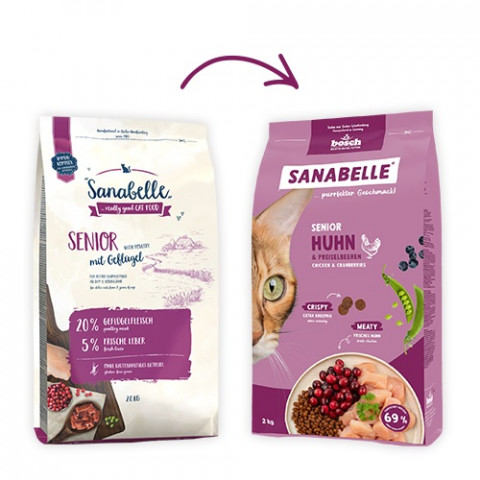 BOSCH Sanabelle Life Senior chicken & cranberries - suché krmivo pro kočky - 8kg - Fotogalerie 2