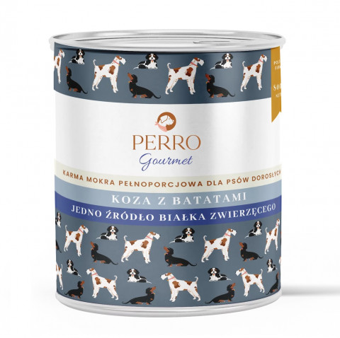 PERRO Gourmet Goat with sweet potatoes - vlhké krmivo pro psy - 800g - Fotogalerie 1