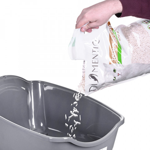 DIAMENTIQ BAYA white/light grey - kočičí toaleta - 55,5 x 40 x 38,7 cm - Fotogalerie 9