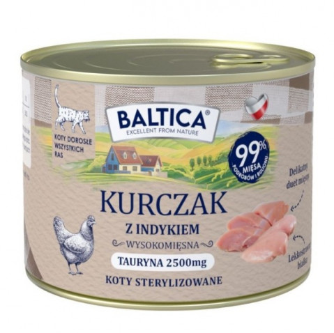 BALTICA Smaki regionów Chicken with turkey - mokré krmivo pro kočky - 185g - Fotogalerie 1