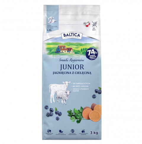 BALTICA Flavours of regions Junior Lamb with veal - suché krmivo pro psy - 3kg - Fotogalerie 1