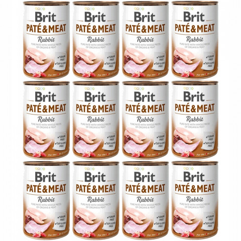 BRIT Paté & Meat Rabbit - mokré krmivo pro psy - 12x400g - Fotogalerie 1