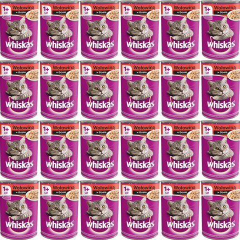 WHISKAS Adult Hovězí v omáčce - mokré krmivo pro kočky - 24x400g - Fotogalerie 1