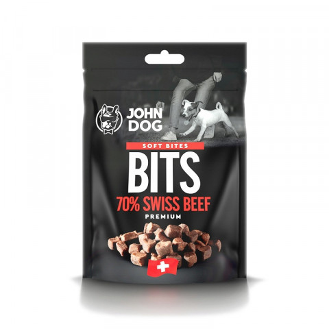 JOHN DOG Soft Bites Bits Beef 70% - pochoutka pro psy - 100g - Fotogalerie 1