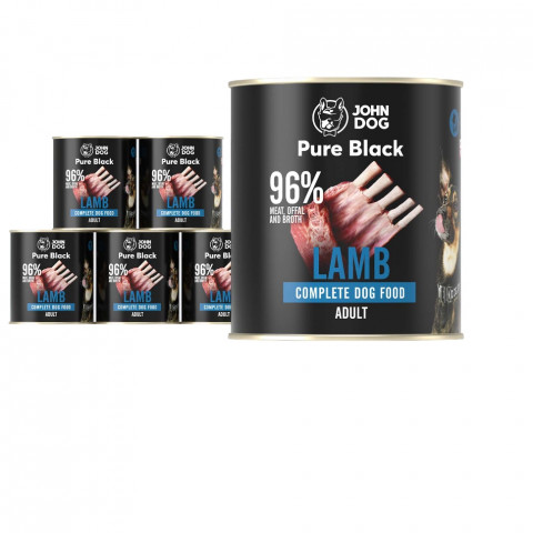 JOHN DOG Pure Black Lamb - vlhké krmivo pro psy - 6 x 800g - Fotogalerie 1