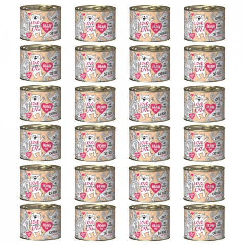 LOVE IS WHERE A CAT IS Kuře - mokré krmivo pro kočky - 24x200g - Fotogalerie 1