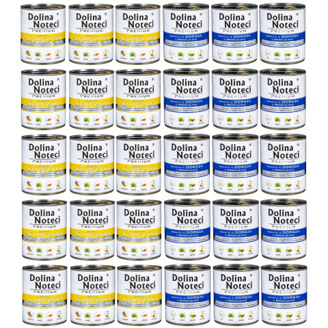 DOLINA NOTECI Premium MIX 2 CHUTÍ – mokré krmivo pro psy – 30x800g - Fotogalerie 1