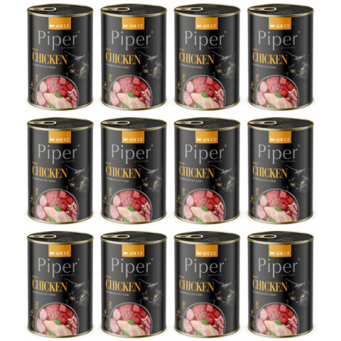 DOLINA NOTECI Piper Animals s kuřecím masem - mokré krmivo pro kočky - 12x400g - Fotogalerie 1