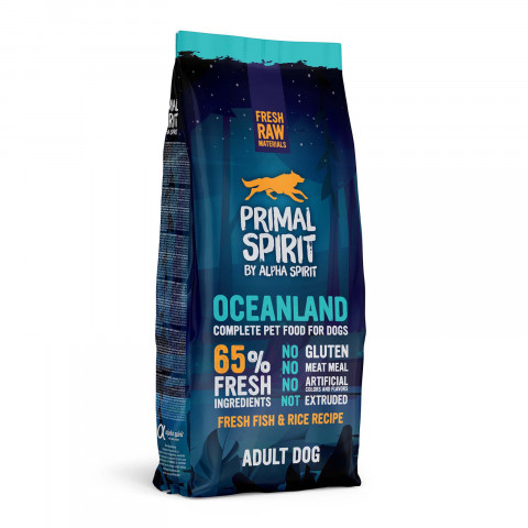 PRIMAL SPIRIT Oceanland Ryba – polomokré krmivo pro psy s alergií – 12 kg - Fotogalerie 1
