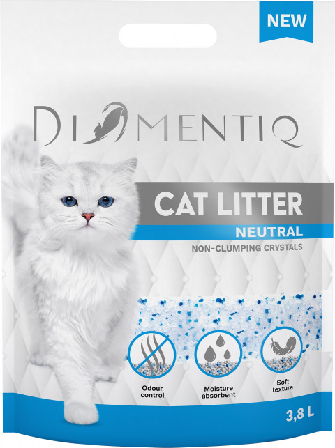 DIAMENTIQ Neutral - neutrální stelivo pro kočky - 3,8 l + ZDARMA! - Fotogalerie 2
