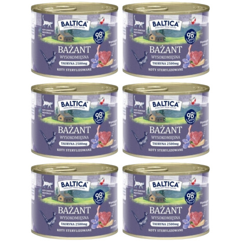 BALTICA Chuť regionů Mono Bažant - mokré krmivo pro kočky - 6x185g - Fotogalerie 1