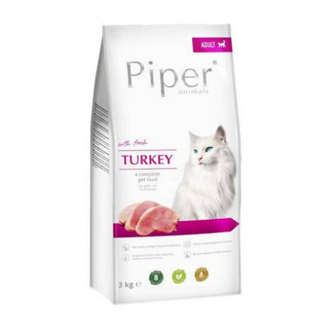 DOLINA NOTECI Piper Animals with turkey - Suché krmivo pro kočky - 3 kg - Fotogalerie 1