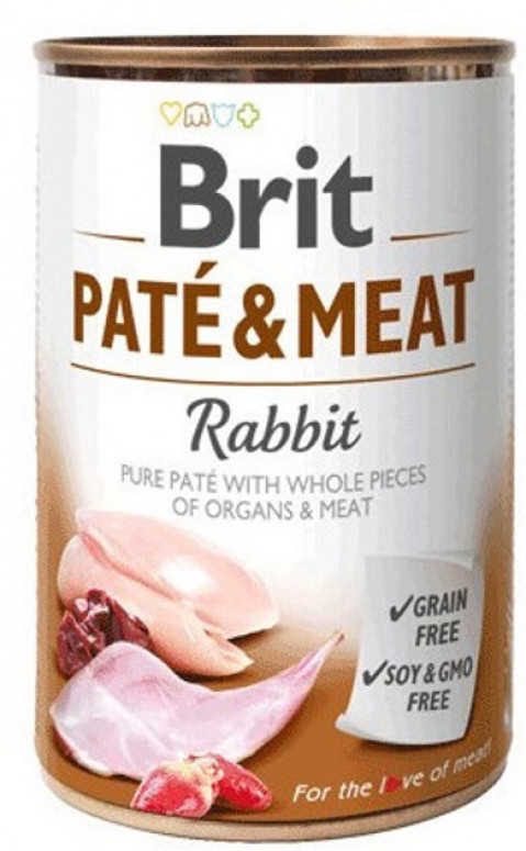 BRIT Paté & Meat Rabbit - mokré krmivo pro psy - 12x400g - Fotogalerie 2
