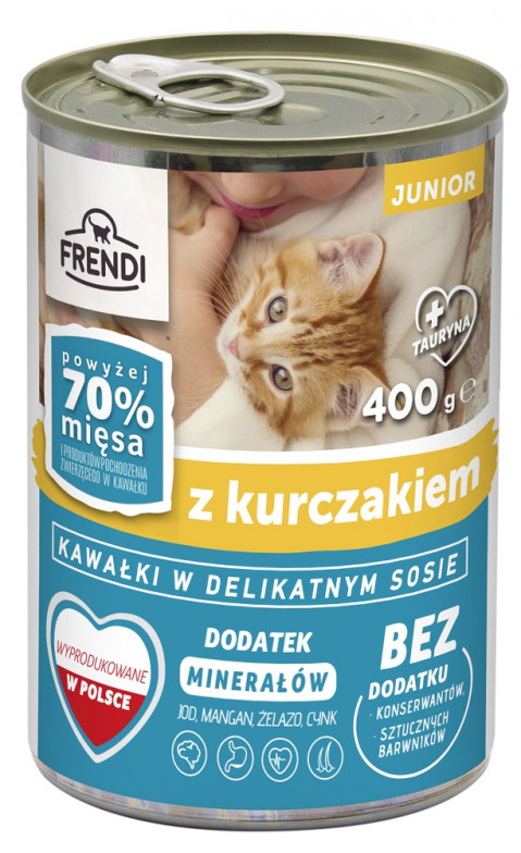 FRENDI Junior with Chicken chunks in delicate sauce - mokré krmivo pro kočky - 400g - Fotogalerie 1