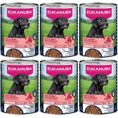 EUKANUBA Life Care Senior Bohatá na hovězí a dýni - vlhké krmivo pro psy - 6x400g - Fotogalerie 1