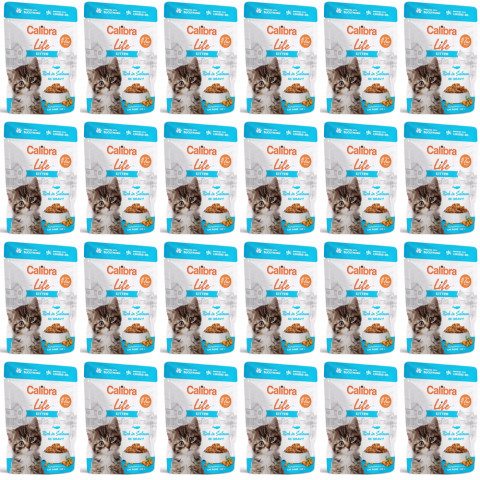 CALIBRA Cat Life pouch Kitten Salmon in gravy - mokré krmivo pro kočky - 24x85g - Fotogalerie 1