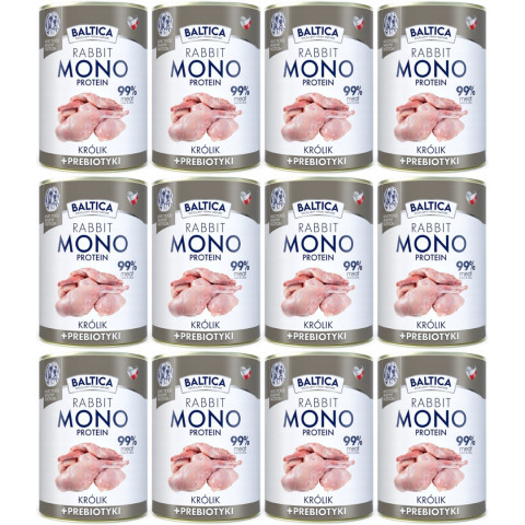 BALTICA Nutraceutic Mono Králík s prebiotiky - mokré krmivo pro psa - 12x400g - Fotogalerie 1