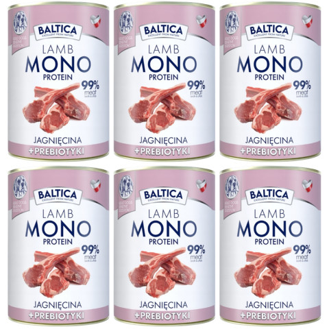 BALTICA Nutraceutic Monoprotein Jehněčí s prebiotiky - mokré krmivo pro psa - 6x400g - Fotogalerie 1