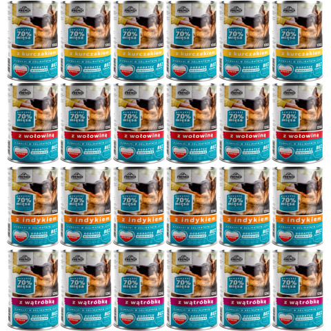 FRENDI kousky v jemné omáčce MIX příchutí - mokré krmivo pro psy - 24x1250g - Fotogalerie 1