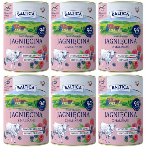 BALTICA Chutě regionů Mono Jehněčí s malinami - mokré krmivo pro psy - 6x400g - Fotogalerie 1
