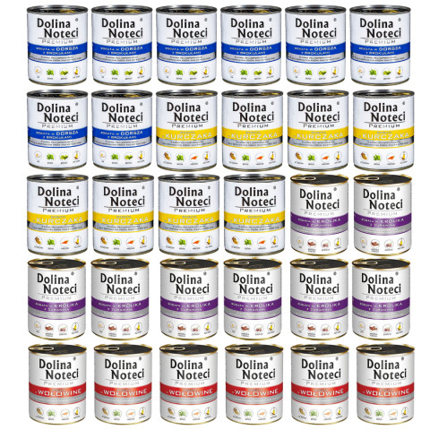 DOLINA NOTECI Premium MIX 4 příchutí – mokré krmivo pro psy – 30×800g - Fotogalerie 1