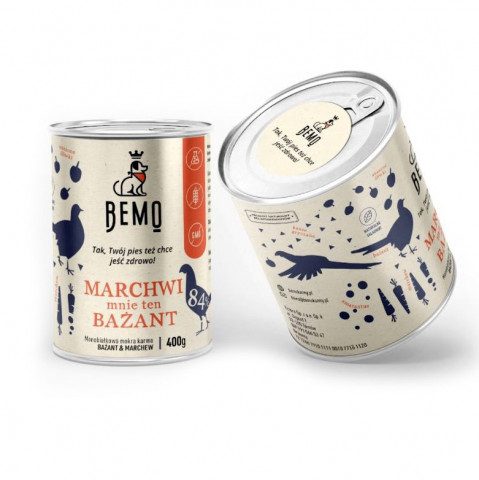 BEMO Marchwi mnie ten Bażant Mono - vlhké krmivo pro psy - 400g - Fotogalerie 1