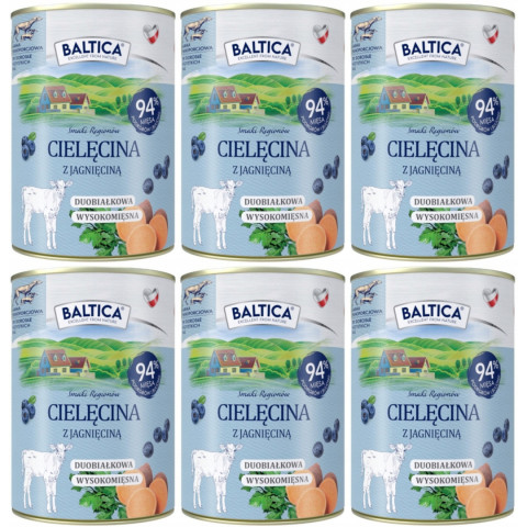 BALTICA Chutě regionů Telecí s jehněčím - mokré krmivo pro psy - 6x400g - Fotogalerie 1