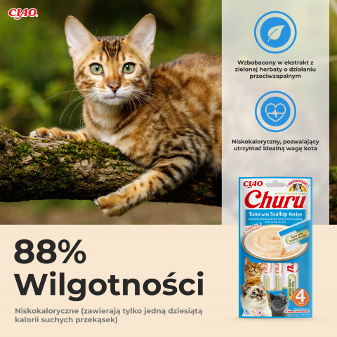 INABA Churu Tuňák s mušlemi - pochoutka pro kočky - 4x14 g - Fotogalerie 5